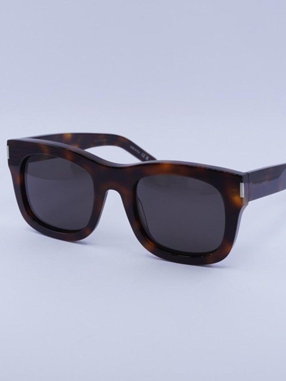 Saint Laurent SL650 MONCEAU 003 Sunglasses Havana Square Frame, Black Lenses